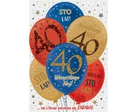 Greeting card "40", 1 pc.